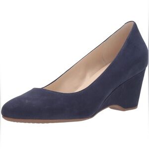 Cole Haan Go-To Blue Suede Wedge Sz 11